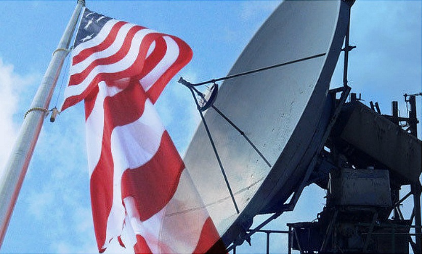 Флаг США и радар